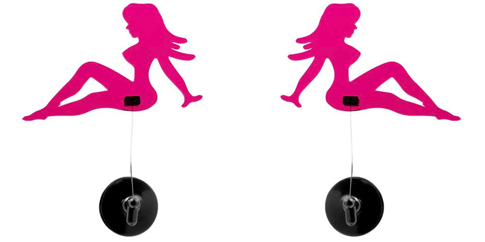 MAGENTA PLASTIC WAVING LADIES 2 PC