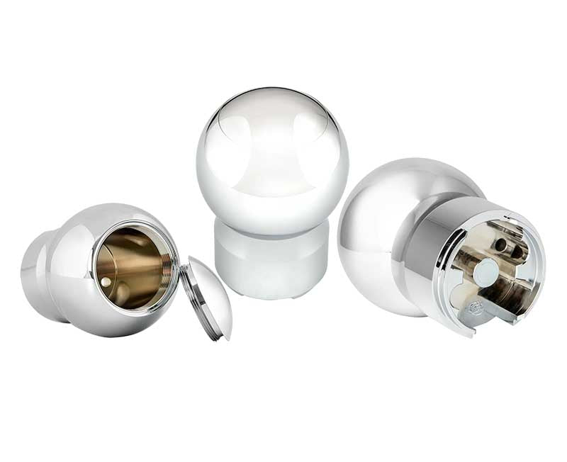 CHROME GEAR SHIFT KNOB BALL SHAPED