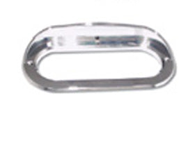 CHROME LAMP COVER OVAL WITH VISOR