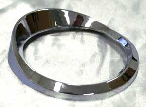 KW GAUGE COVER SPEEDO/TACHO VISOR CHROME