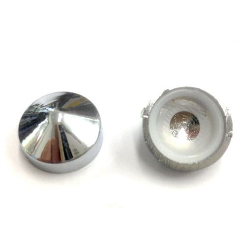 SCREW COVER  POINTED 14MM CHROME x10