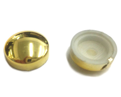 SCREW COVER  DOME 14MM GOLD x10