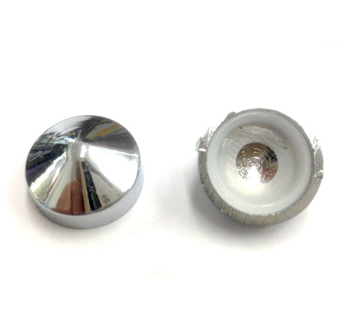 SCREW COVER  POINTED 16MM CHROME x10