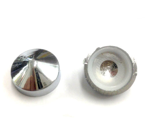 SCREW COVER SNAP ON POINTED 16MM CHROME