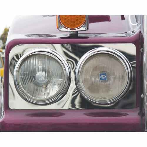 STAINLESS HEADLAMP BACKING KW PAIR