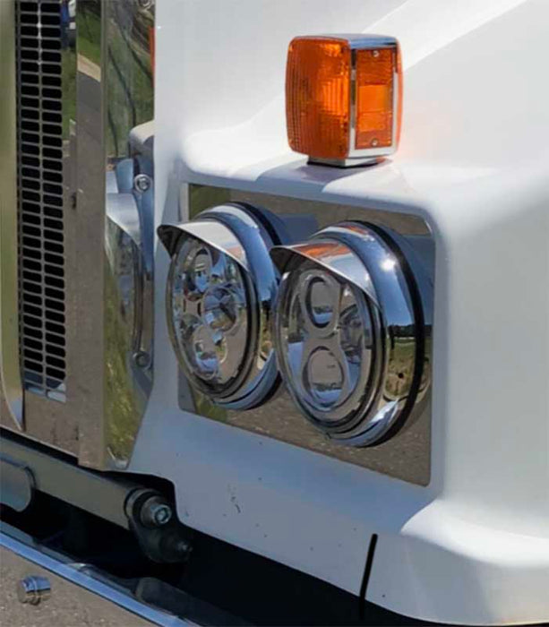 STAINLESS HEADLIGHT BACKING T409SAR PAIR