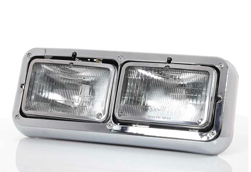 RECTANGULAR HEADLIGHT ASSEMBLY 12V EACH