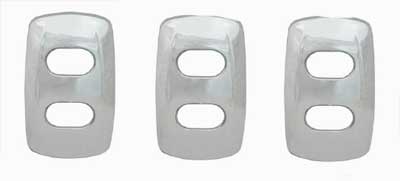 ROCKER SWITCH COVER CHROME X 3PC