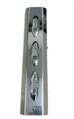 MIRROR LIGHT BAR WITH 3 X LED WHITE LAMP