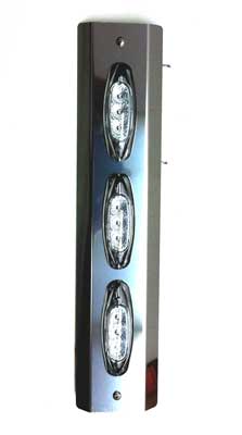 MIRROR LIGHT BAR WITH 3 X LED WHITE LAMP