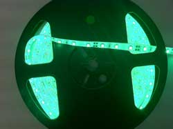 LED STRIP LIGHTING GREEN  5M ROLL 12V