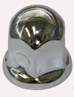 CHROME NUT COVER 41MM FLARED BASE SHORT