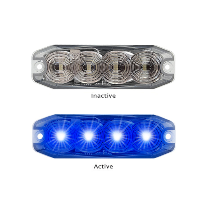 LED EMERGENCY FLASHING LAMP BLUE 12/24V