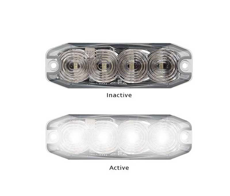 LED EMERGENCY FLASHING LAMP WHITE 12/24V
