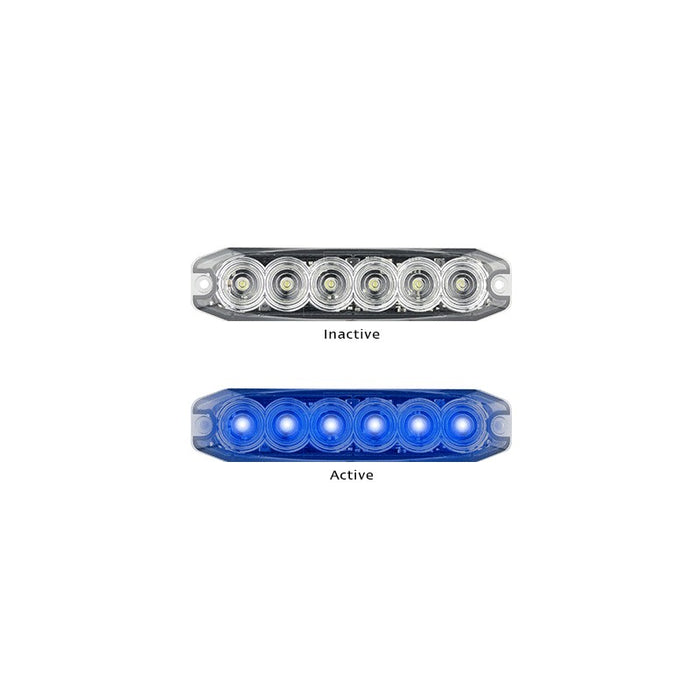 LED EMERGENCY FLASHING LAMP BLUE 12/24V