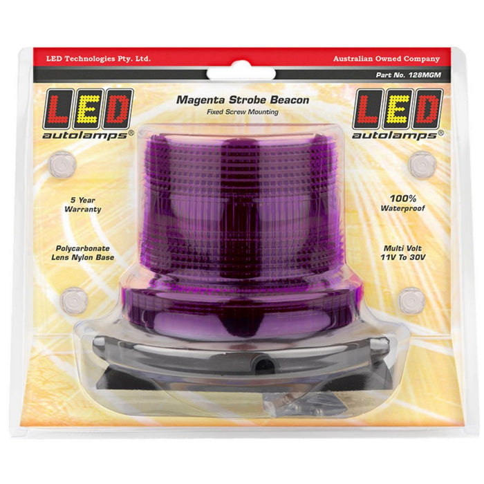 MAGENTA STROBE BEACON, FIXED MOUNT, IP67