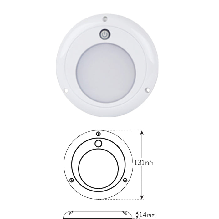 INTERIOR LAMP TOUCH SWITCH ROUND 130MM