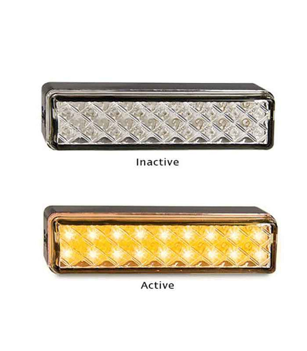 LED AMBER LIGHT CLEAR LENSE 24V