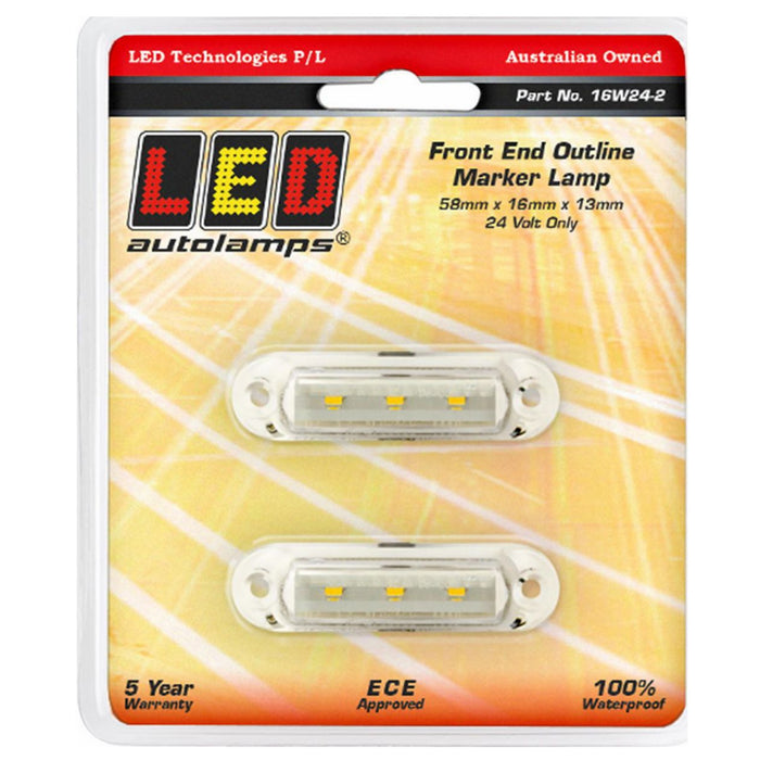 LED MARKER LAMP WHITE TWIN PACK 24V ONLY