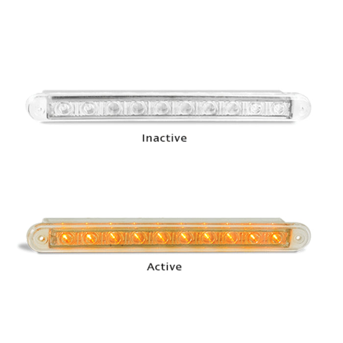 INDICATOR STRIP LAMP, CLEAR LENS, 12VOLT