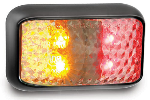 LED MARKER LAMP AMBER/RED BLACK 12/24V