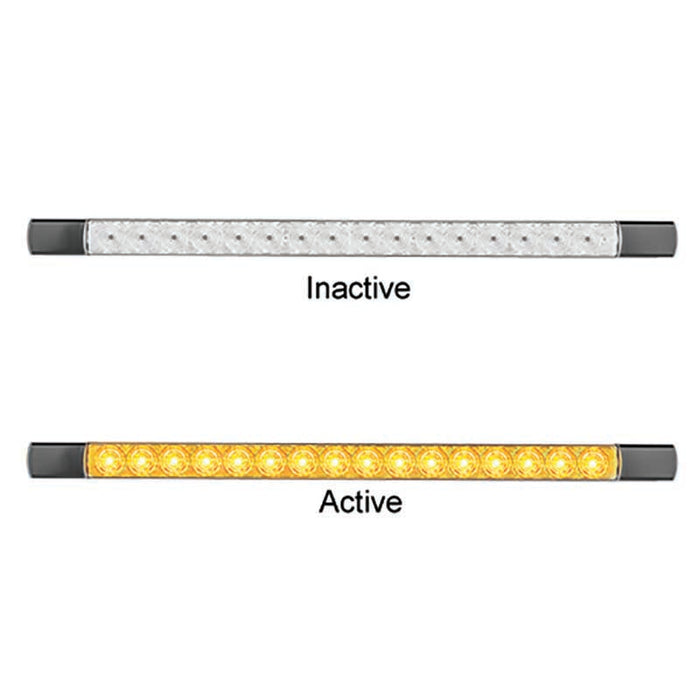 LED LONG SLIMLINE LAMP AMBER/CLEAR 12V
