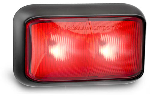 LED MARKER LAMP RED BLACK BASE 10-30V