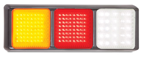 LED TAIL LAMP 3 CELL BLACK BASE 12/24V