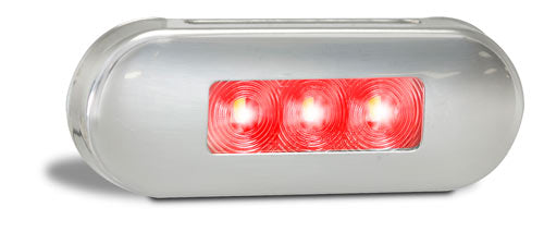 LED MARKER CLEAR/RED STAINLESS