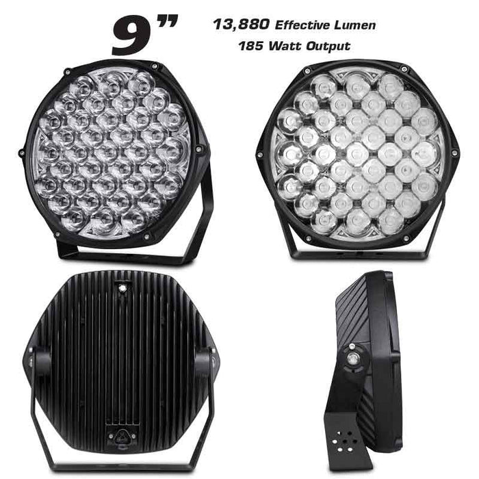 TIR OPTICS LED TWIN DRIVING LAMP KIT 9IN