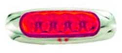 LUCIDITY LED SIDE MARKER CLEAR/RED 12/24
