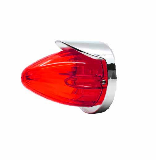 LED MARKER LAMP RED/RED WITH VISOR