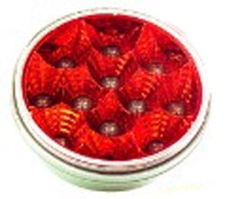 LUCIDITY LED 4IN ROUND CLEAR/RED 12/24V