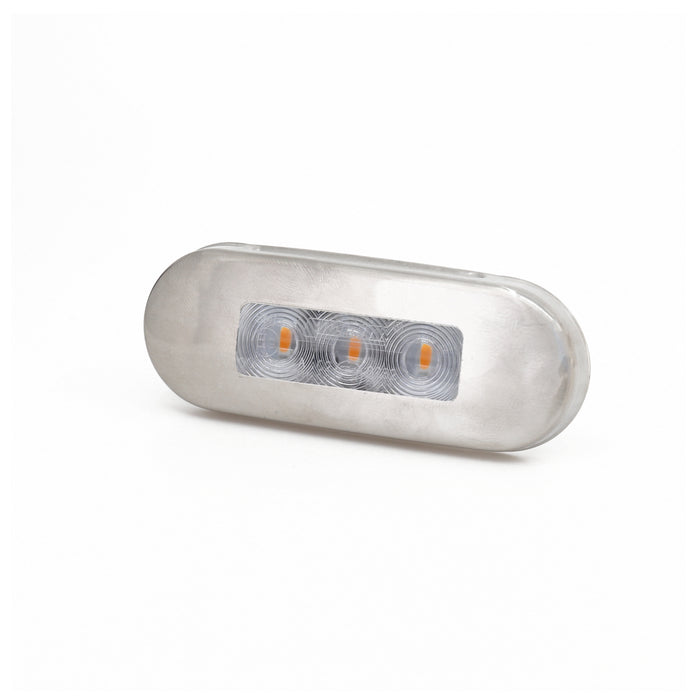 LUCIDITY MARKER CLEAR/AMBER STAINLESS