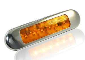 LUCIDITY MARKER CLEAR/AMBER STAINLESS
