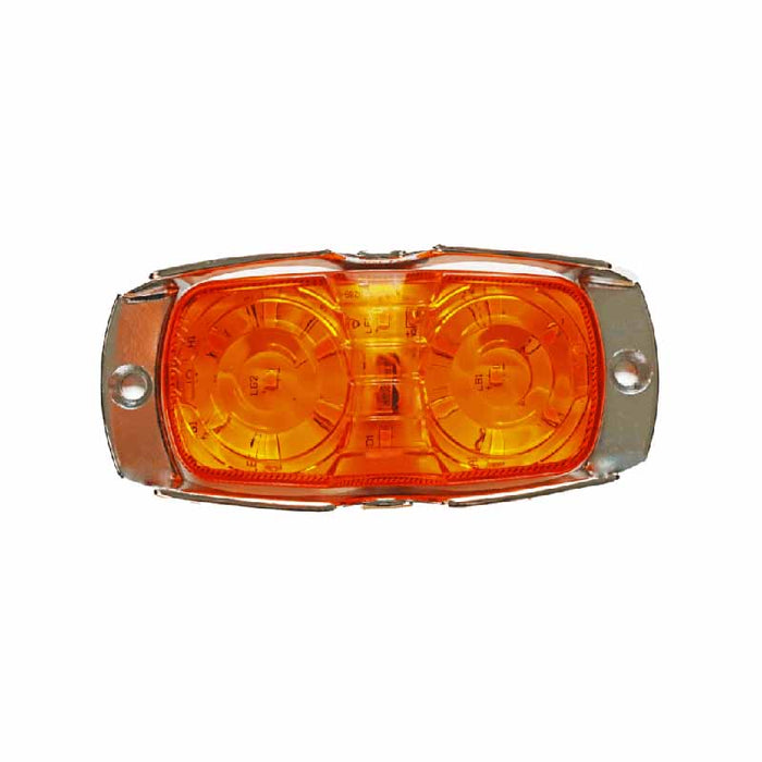 LED SIDE MARKER AMBER W CHROME SURROUND