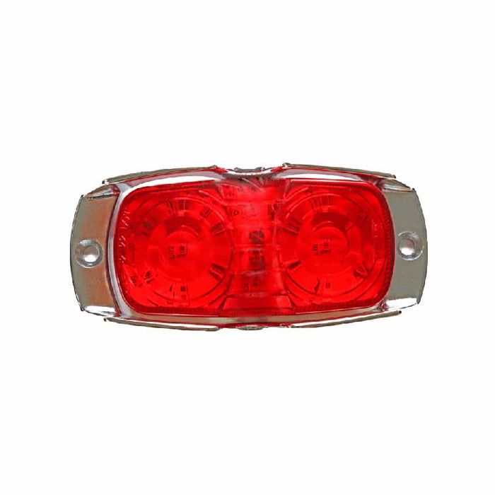 LED REAR MARKER RED W CHROME SURROUND