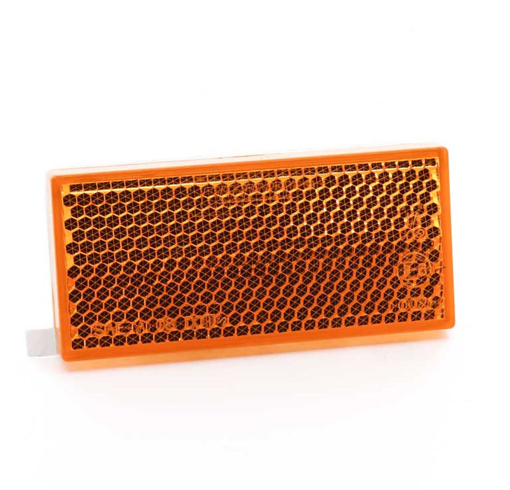 REFLECTOR ADHESIVE 70MM X 33MM AMBER