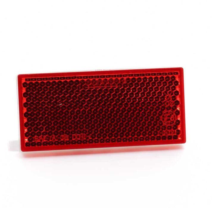 REFLECTOR ADHESIVE 70MM X 33MM RED