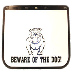 MUDFLAP 250X230MM BEWARE OF THE DOG