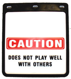 MUDFLAP 280MM X 280MM CAUTION