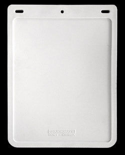 MUDFLAP WHITE 12IN DROP X 9IN WIDE