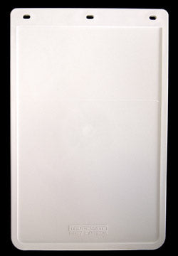 MUDFLAP WHITE 14IN DROP X 9IN WIDE