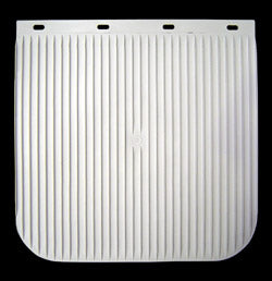 MUDFLAP WHITE RIBBED 18IN LONG X 18IN W