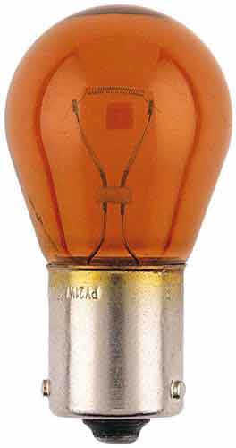 GLOBE 24V 21W  BAU15S AMBER X 10