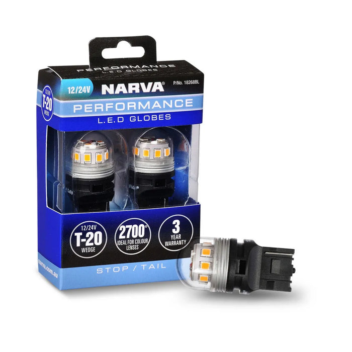 LED T20 WEDGE W21/5W 12/24V PAIR
