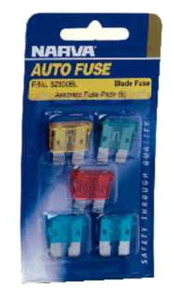 ASSORTED ATS BLADE FUSES 5PC