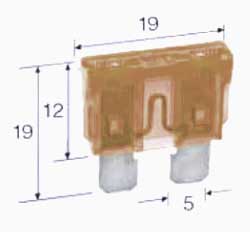 7.5 AMP BROWN STANDARD ATS BLADE FUSE X5
