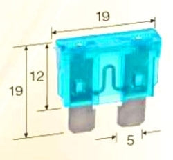15 AMP BLUE STANDARD ATS BLADE FUSE X50