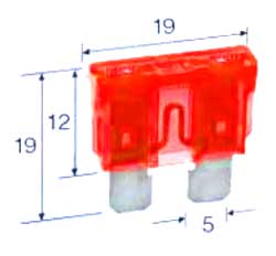 40 AMP BROWN STANDARD ATS BLADE FUSE X5